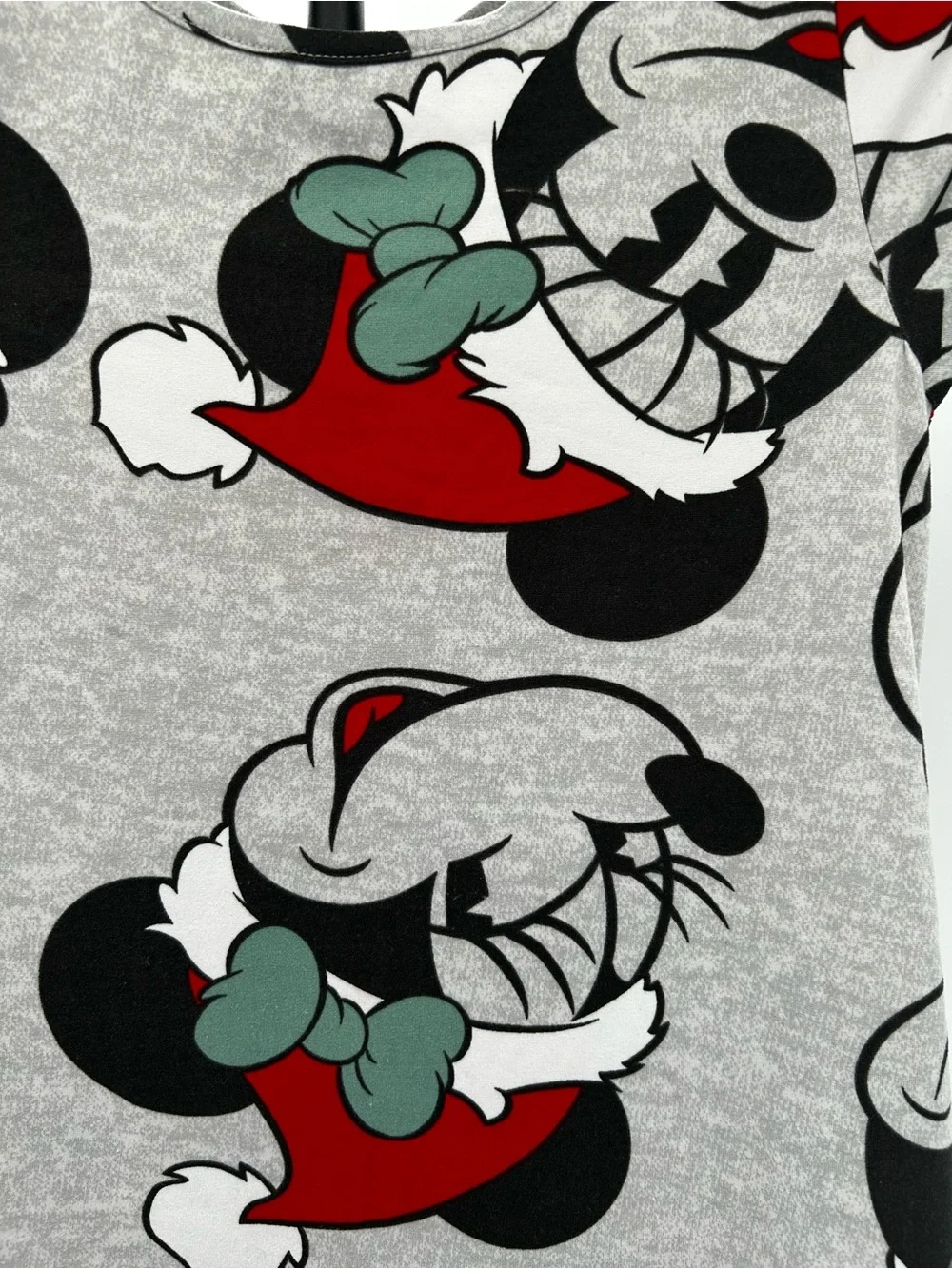 Disney Kids Gray Red Black Minnie Mouse Casual Dress Large (10/12)